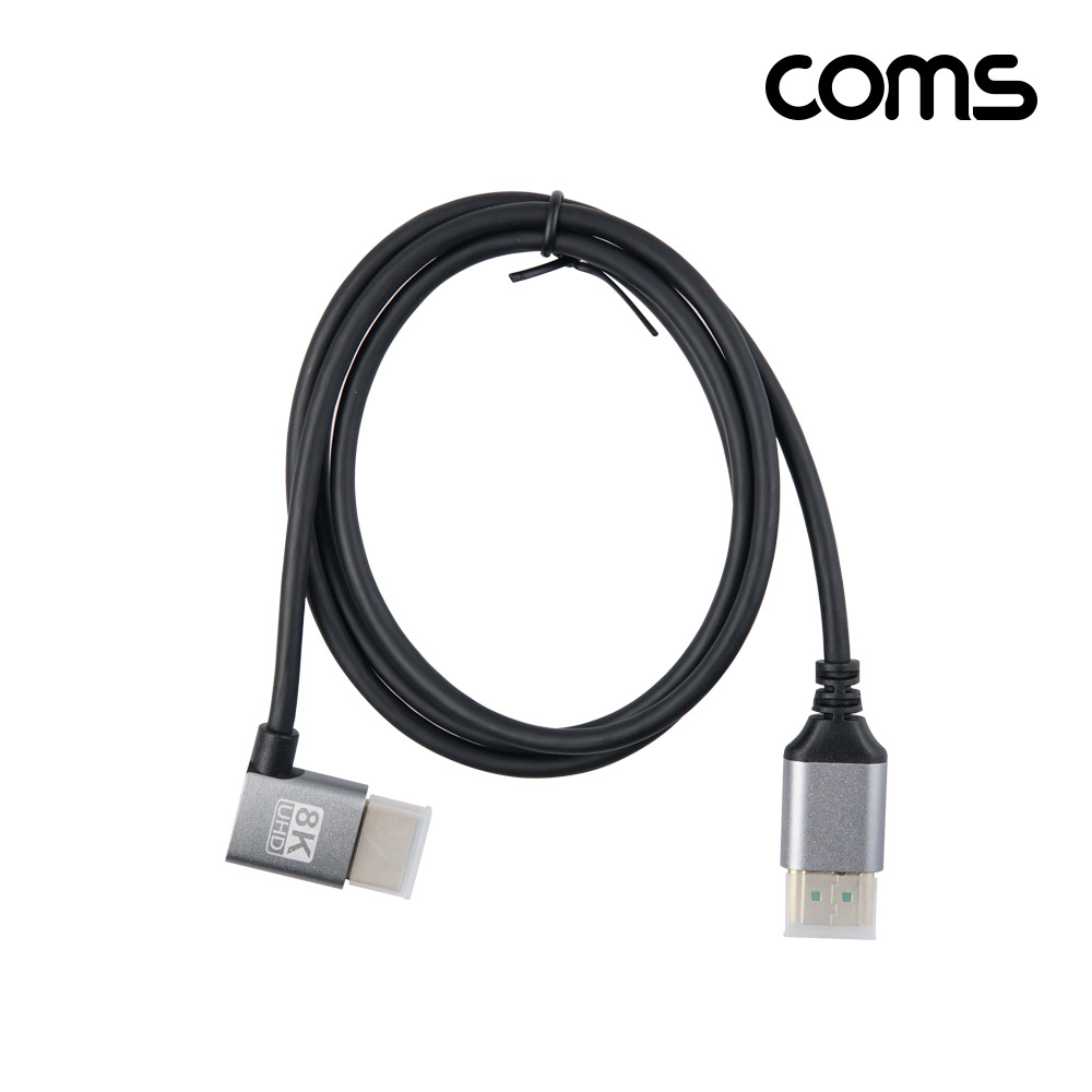 Coms HDMI 초슬림 케이블 1m 8K4K 60Hz 꺾임