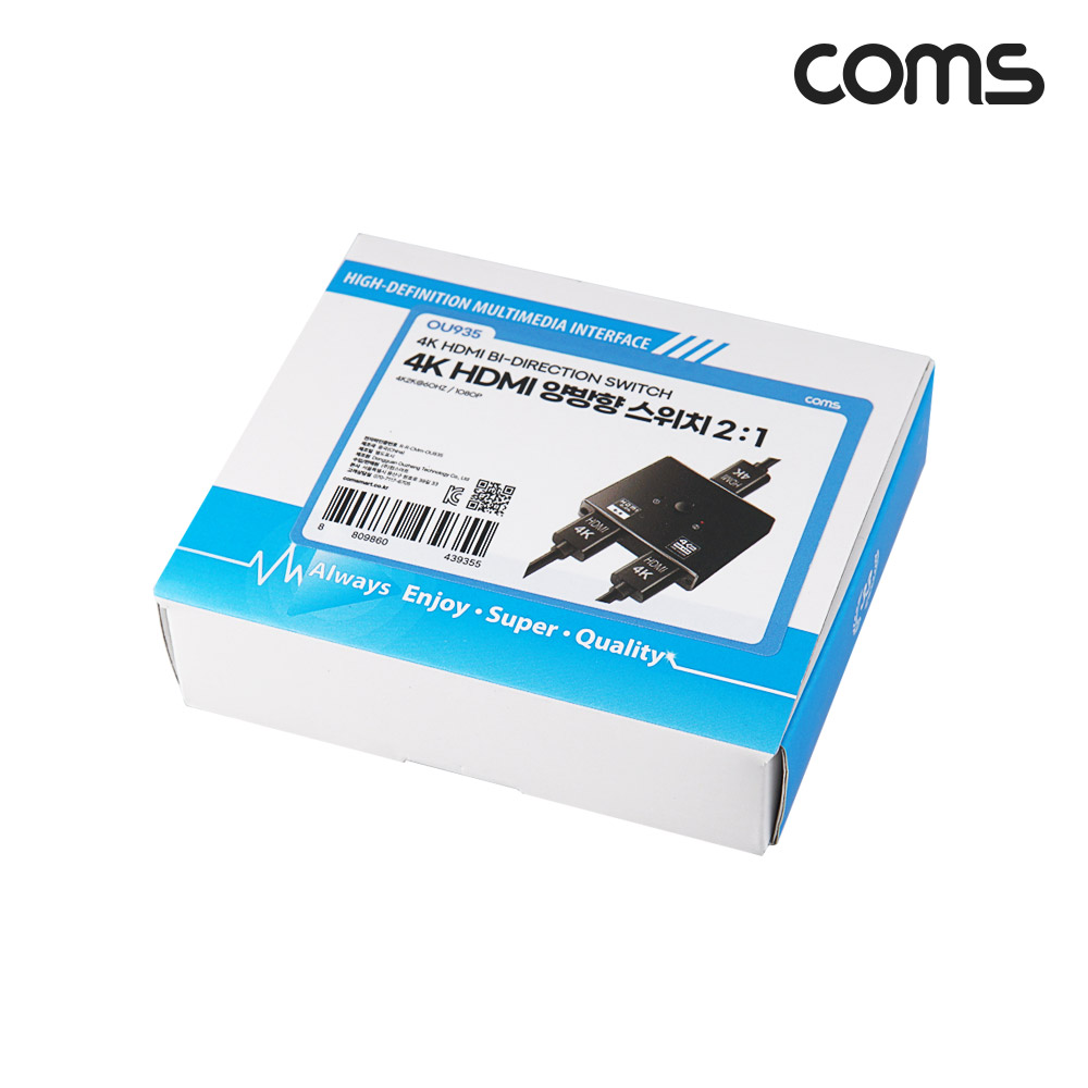 Coms HDMI 2.0 양방향 선택기 2x1 1x2 4K@60Hz
