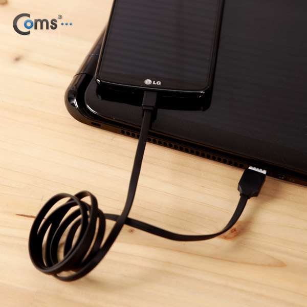 Coms USB/Micro USB(B) 충전,데이터 케이블 1M, 양면사용/블랙