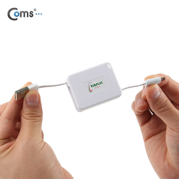 Coms 스마트폰 케이블(자동감김), Android (Micro 5P/ USB)데이터,충전