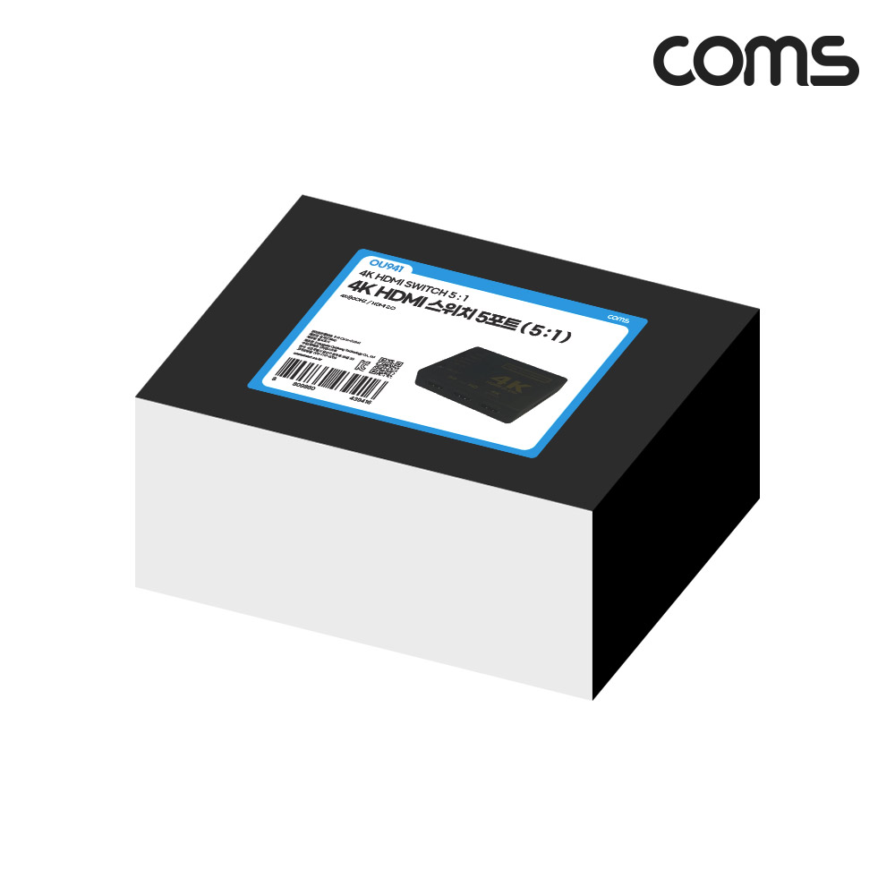 Coms HDMI 5:1 선택기 4K 60Hz 5입력 1출력 수동 스위치