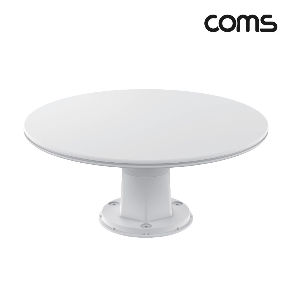 Coms 디지털 TV 실외용 실내용 안테나 수신기 White 지상파 방송 FHD 10M케이블 UFO형 360도 전방향수신