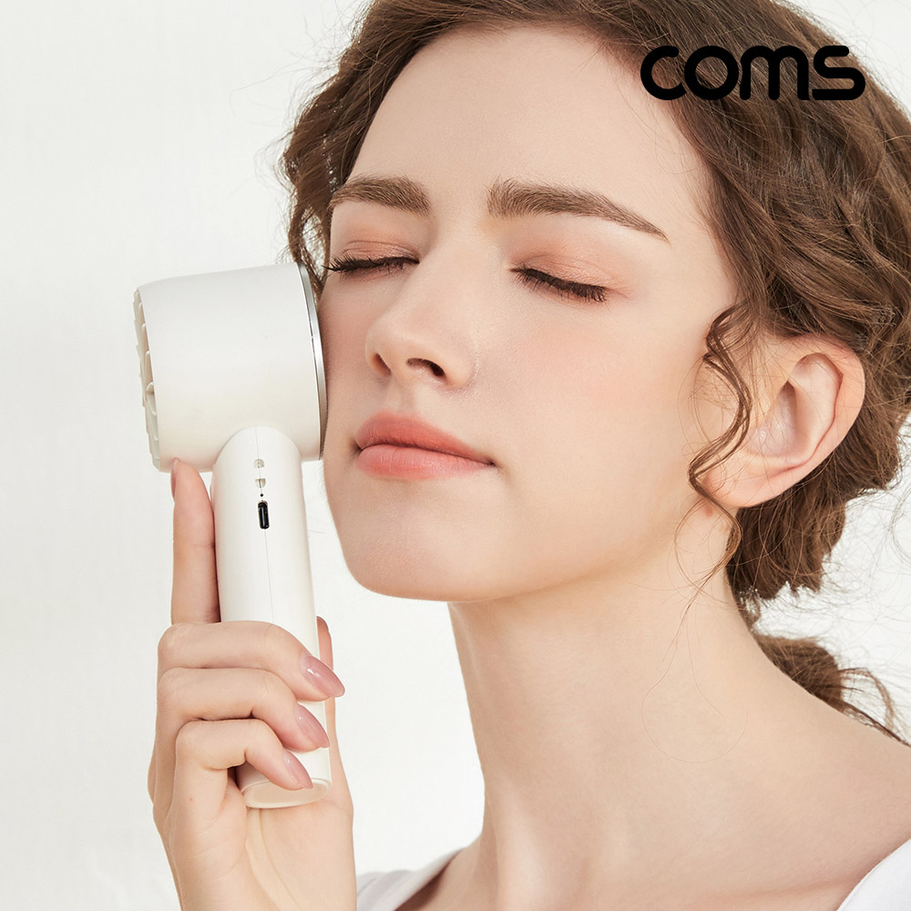 Coms 휴대용 에어컨 선풍기 펠티어 급속 냉각패드 쿨링 C타입 충전식 손선풍기