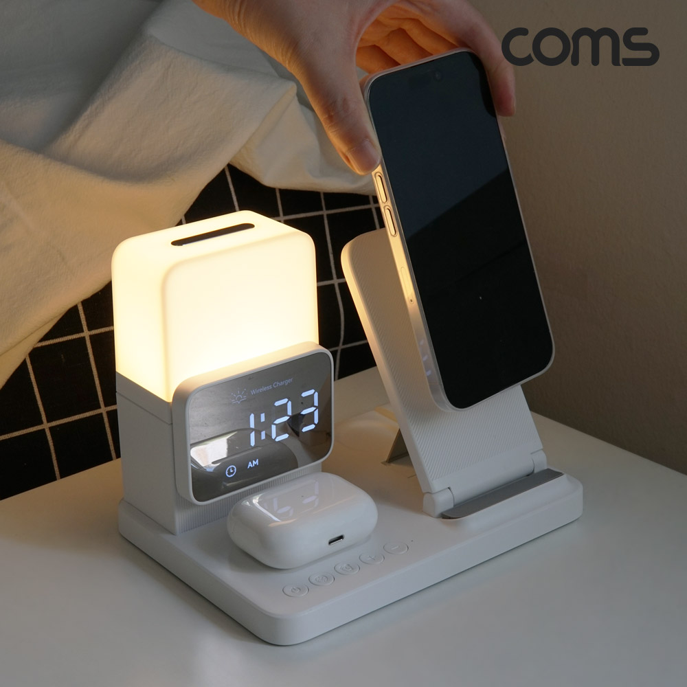 COMS 6in1 무드등 시계 무선 충전기 갤럭시워치용
