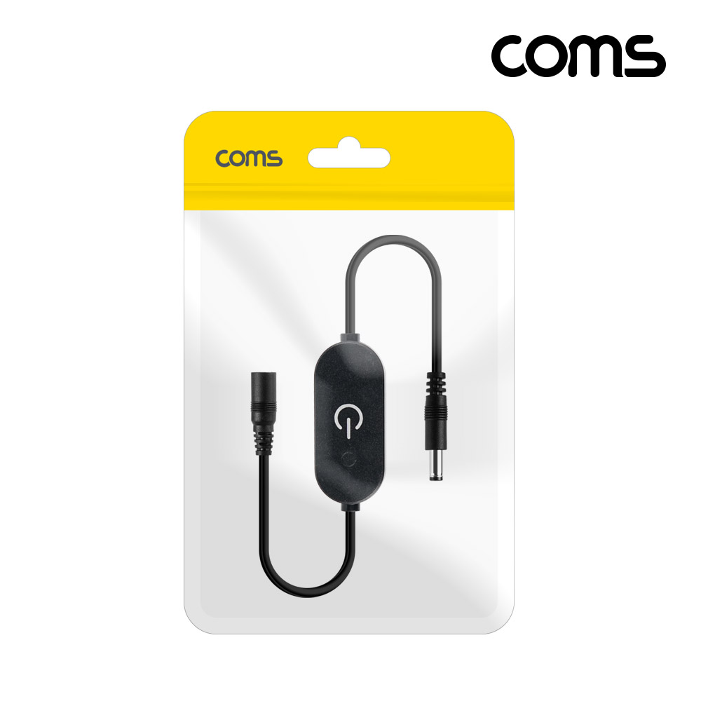 Coms 터치 스위치 전원 케이블 30cm DC 5.5x2.5 DC전원 on off