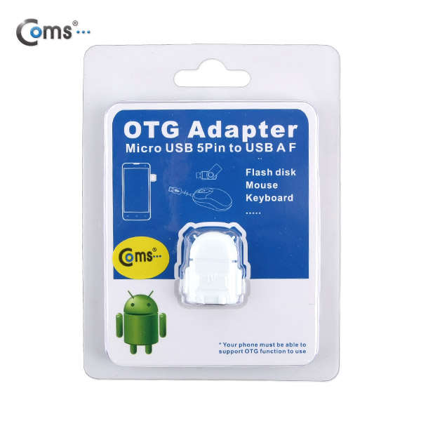 Coms 스마트폰 OTG 젠더-Micro M/USB F (Short type/White)