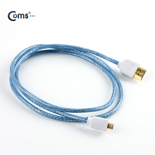 Coms HDMI/HDMI(Micro) 케이블, 투명/청색