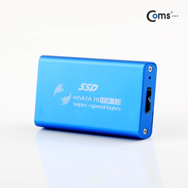 Coms USB 3.0 외장 케이스(mSATA 50mm), Blue