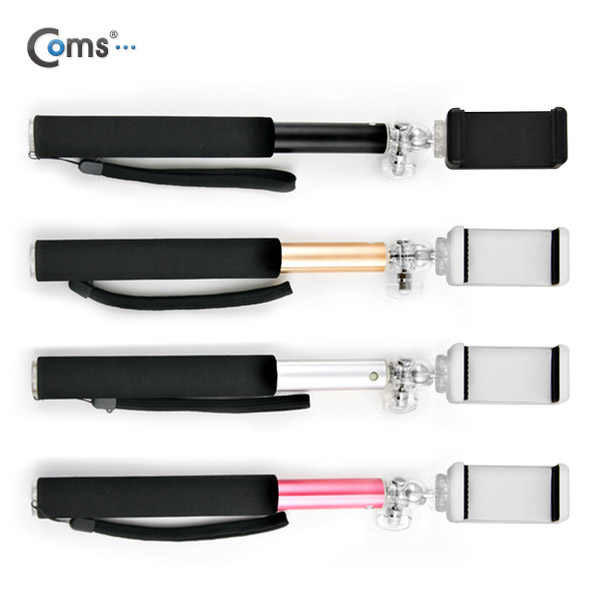 Coms 카메라 모노포드 Set(셀카봉/96cm), 무선셔터, Gold