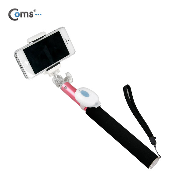 Coms 카메라 모노포드 Set(셀카봉/96cm), 무선셔터, Pink