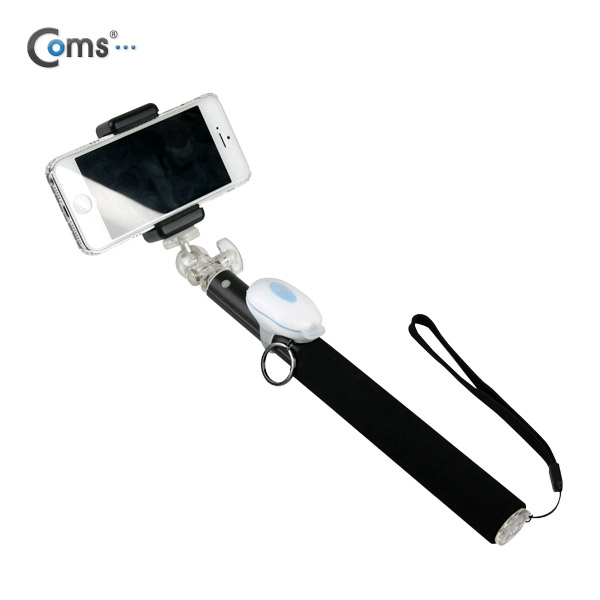 Coms 카메라 모노포드 풀패키지 Set(셀카봉/96cm),무선셔터+삼각대포함 BLACK