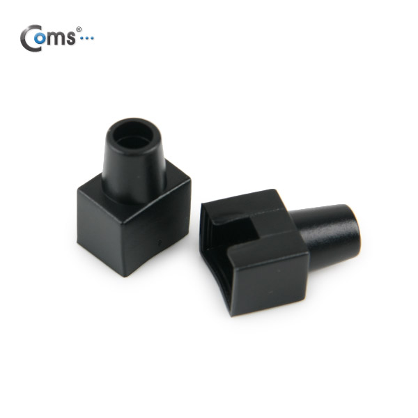 Coms 부트(사각) 검정 RJ45, PVC통 - 100ea