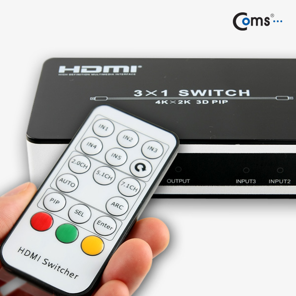 Coms HDMI 선택기(3:1), PIP 모드 지원(HDMI 1.4 지원, 4K*2K)