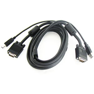 Coms KVM 케이블 2M (HD15M/USB A+B)