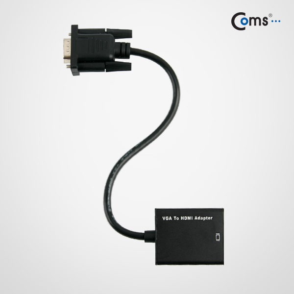 Coms VGA to HDMI 컨버터(오디오 지원),케이블타입/1080P, 20cm