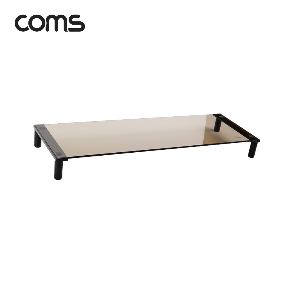 Coms 1단 모니터 받침대(컬러)-키보드,마우스 숨김 스탠드 (62cm X 21cm)