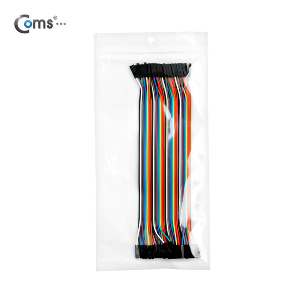 Coms 브레드보드, 접촉케이블(점퍼선) 40set, 20cm, F/F