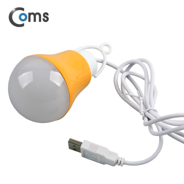 Coms Coms 캠핑용 USB 램프(5V / 3W, 전구형) 길이 1M /Orange