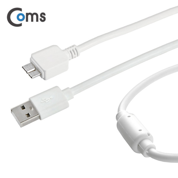 Coms USB 3.0/Micro USB(B) 케이블 (필터) 1.5M, White