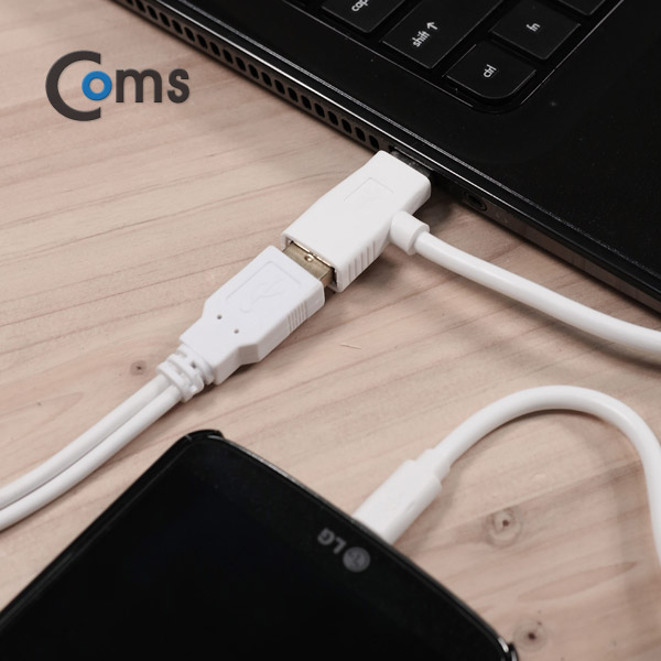 Coms 2 in 1 Micro USB(B) 고속충전 케이블 1M / (충전 전용 케이블)