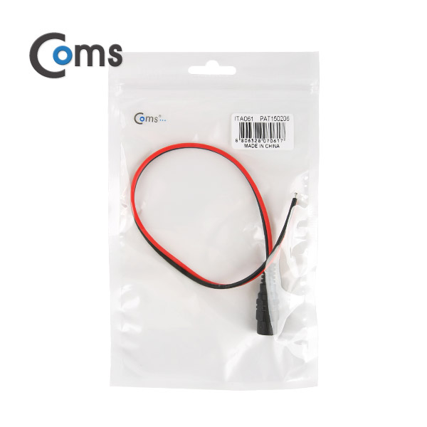 Coms DC 전원 케이블(제작용), DC 잭(F) DC 2선, 5.5/Black-Red