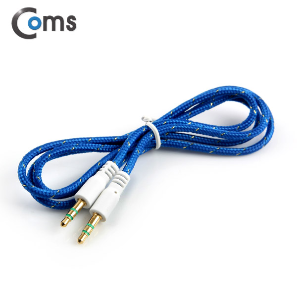 Coms 스테레오 케이블 (3.5) 1M, Blue Fiber