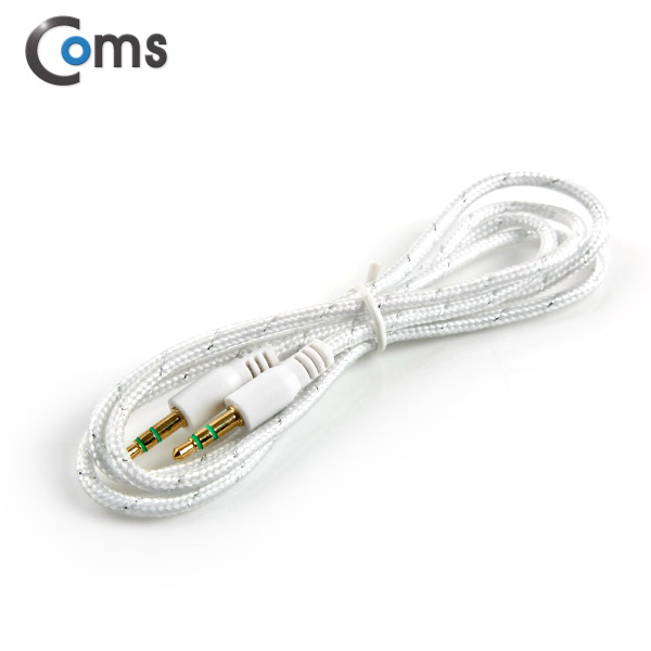 Coms 스테레오 케이블 (3.5) 1M, White Fiber