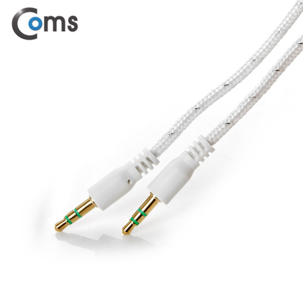 Coms 스테레오 케이블 (3.5) 1M, White Fiber