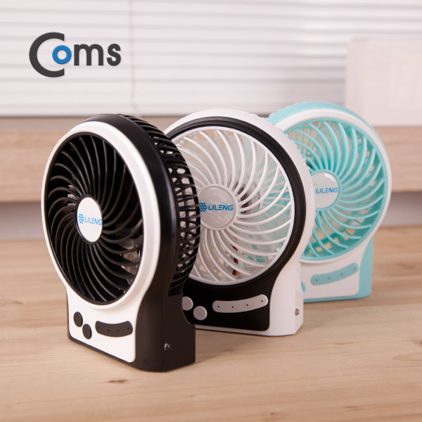Coms 미니 토네이도 USB 선풍기 (18650 충전기/95mm 팬) Sky Blue /evn2