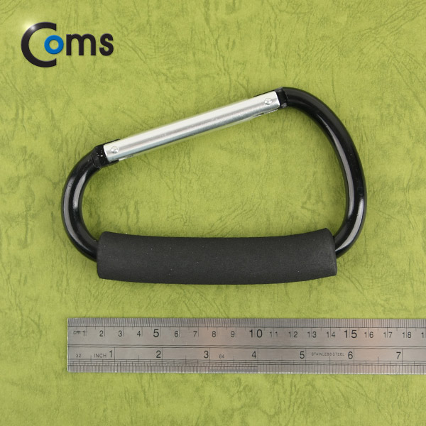 Coms 카라비너(D형/스틸), 특대형(손잡이), 16cm/Black