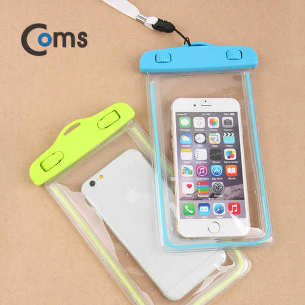 Coms 스마트폰 방수팩 iOS 스마트폰6/갤럭시S5,S6 / Blue