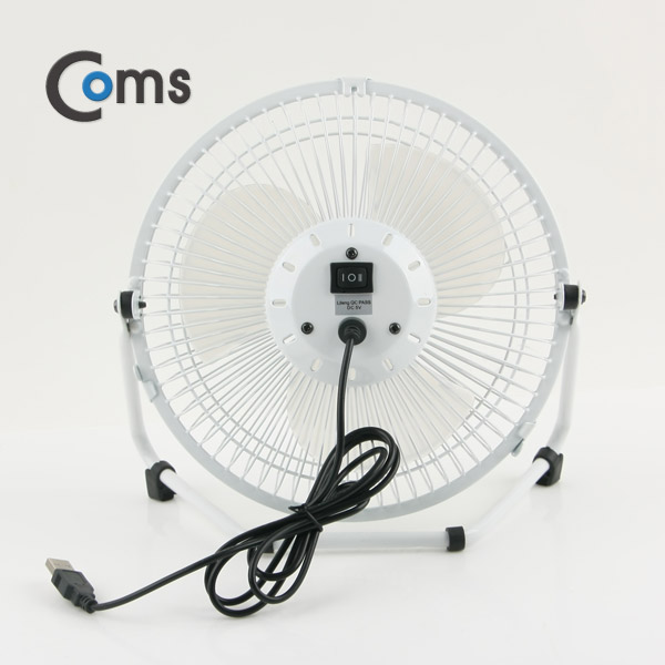 Coms USB 선풍기/상하조절/대형(18cm) White