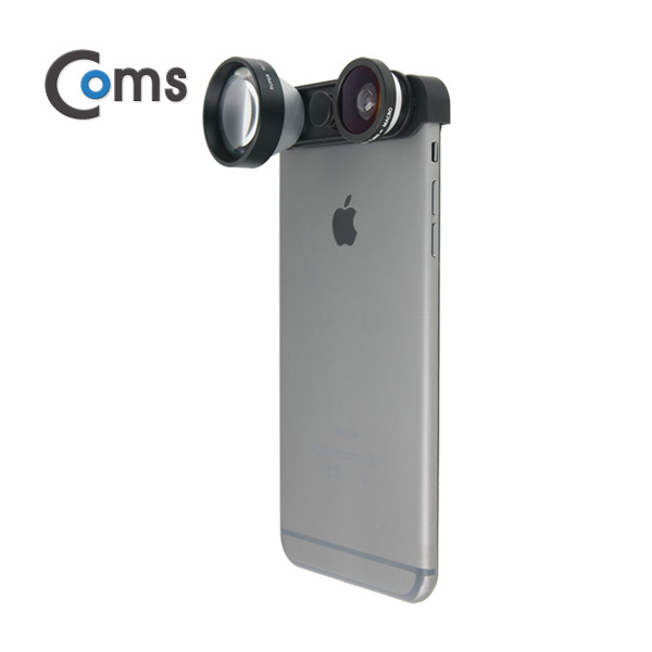 Coms 셀카렌즈, 스마트폰 카메라 확대경(4 in 1) iOS스마트폰 6 Plus용