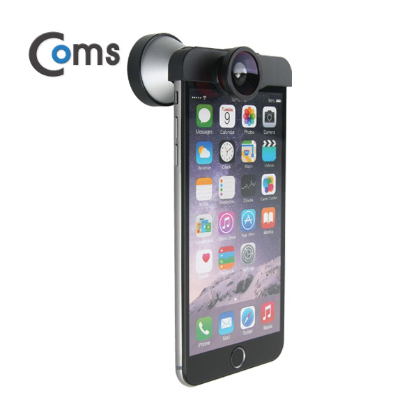 Coms 셀카렌즈, 스마트폰 카메라 확대경(4 in 1) iOS스마트폰 6 Plus용