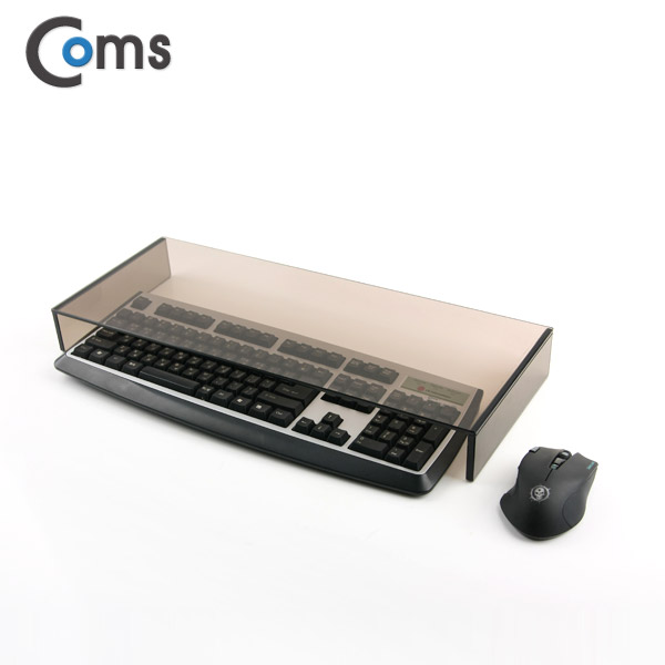 Coms 키보드 숨김 크리스탈 모니터스탠드 /브론즈 (210 x 520) /두께 5mm