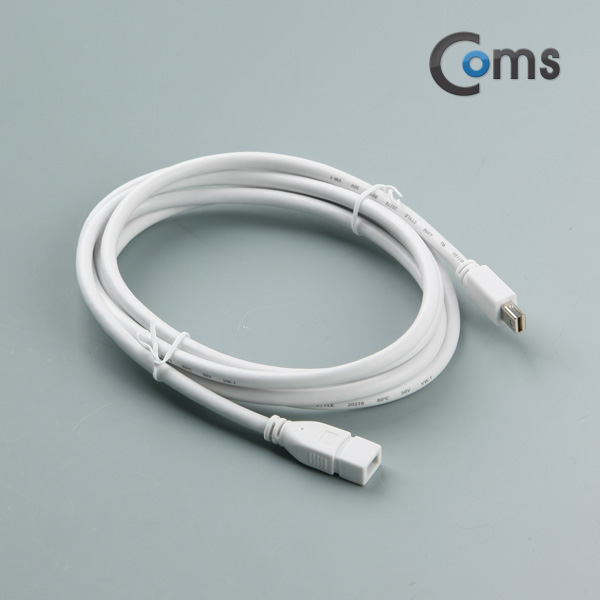 Coms 디스플레이 포트(Mini) 케이블 연장 1.8M, (M/F)/DP/DisplayPort