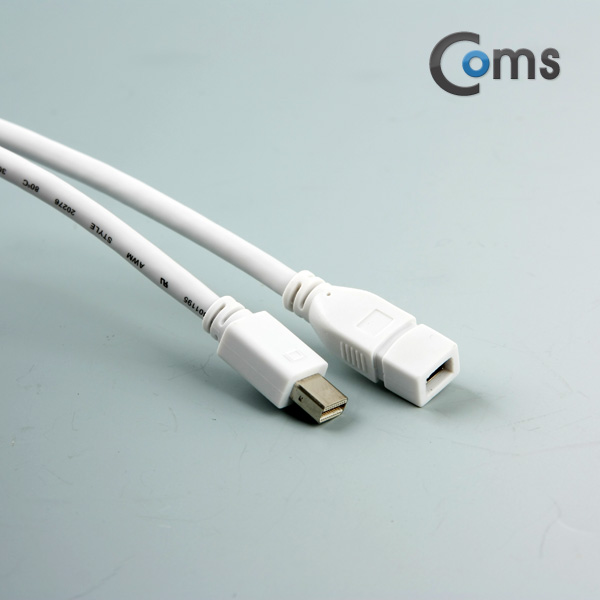 Coms 디스플레이 포트(Mini) 케이블 연장 1.8M, (M/F)/DP/DisplayPort