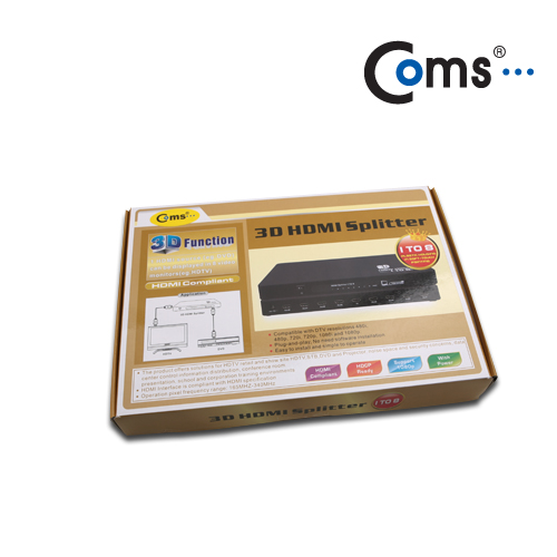 Coms HDMI 분배기 - 8:1 제품/ 영상 동시 출력/ HDMI 1.3 규격 지원