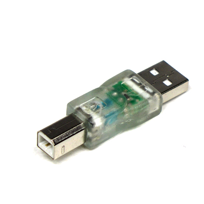 Coms USB LED 젠더(청색)-USB A(M)/B(M)