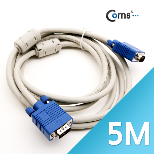 Coms 쎄미형 모니터 RGB 케이블 5M - M/M 타입 / 세미