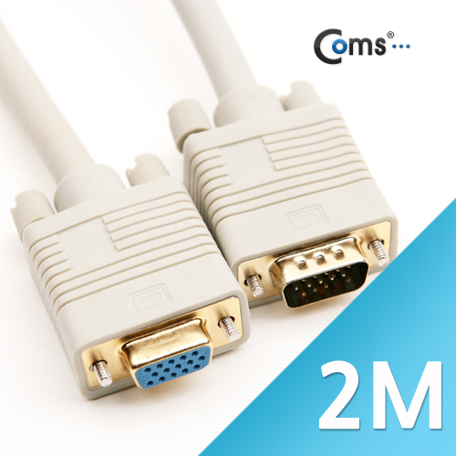 Coms 고급형 모니터 RGB 연장 케이블 1.8 / 2M - M/F 타입