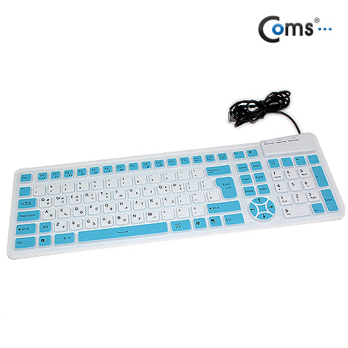 Coms 키보드 / 실리콘 롤 키보드, USB타입 WHITE 투톤