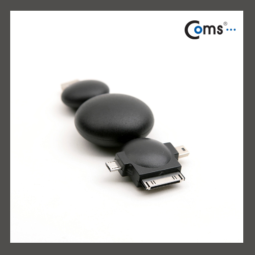 Coms USB 자동감김 통합 60cm(블랙)
