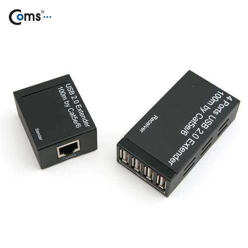 Coms USB 리피터(RJ45/4P 허브),100M 연장