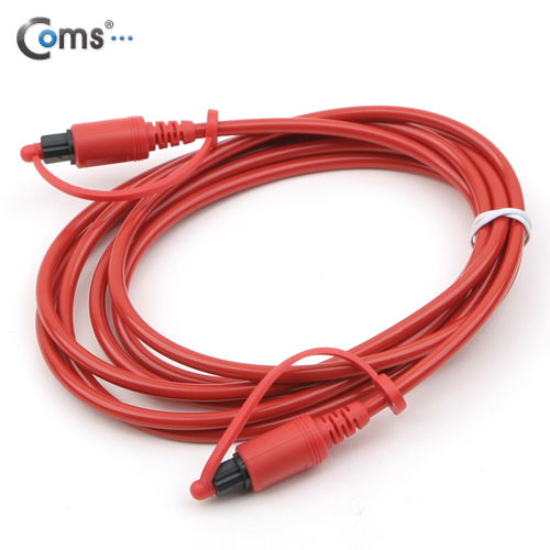 Coms 오디오광 Optical 케이블(4∮/각각) 2M, 고급/적색