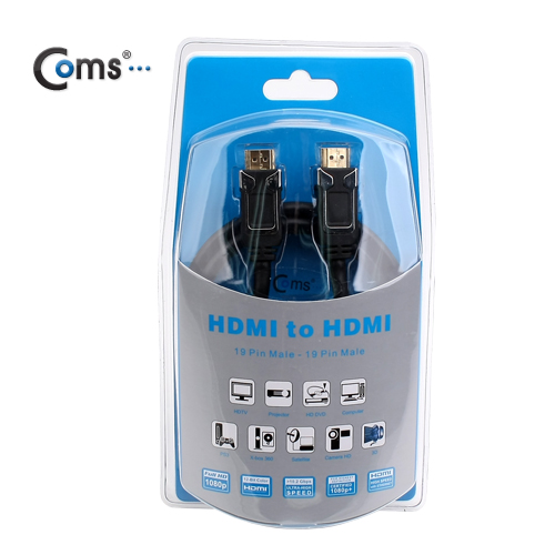 Coms HDMI 케이블(V1.4/Metal) 3M 이더넷용,Full HD 3D