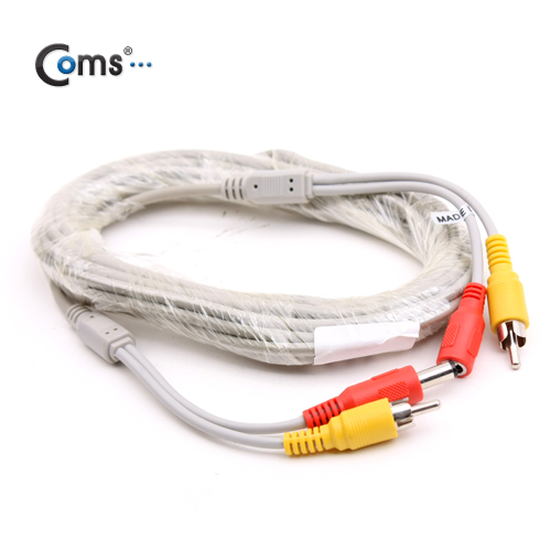 Coms CCTV 케이블(1RCA) 10M/ 화이트, 블랙 색상 랜덤발송