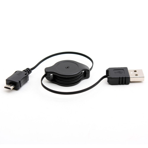 Coms USB 자동감김 케이블(Micro B) 80cm 충전전용[*수입오류]