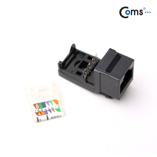 Coms 키스톤잭- CAT5e, Tooless, 검정