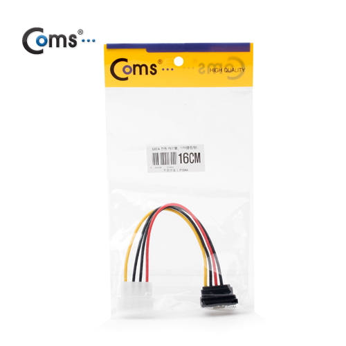 Coms SATA 전원 케이블 ㄱ자 클립형 16cm
